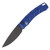 Piranha X Out-the-Side Automatic Knife (Tactical Black | Blue Aluminum)