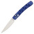 Piranha Virus Out-The-Side Automatic Knife (Mirror Finish | Sculpted Blue Aluminum)