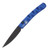 Piranha Virus Out-The-Side Automatic Knife (Black Finish | Sculpted Blue Aluminum)