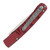 Piranha Virus Out-the-Side Automatic Knife (Mirror Polished | Sculpted Red Aluminum)