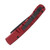 Piranha Virus Out-The-Side Automatic Knife (Black Finish | Sculpted Red Aluminum)