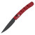 Piranha Virus Out-The-Side Automatic Knife (Black Finish | Sculpted Red Aluminum)