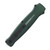 Piranha Rated-R Out-the-Front Automatic Knife (Tactical Black | Green Aluminum)