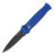 Piranha Bodyguard Out-the-Side Automatic Knife Black Spear Point S30V  Sculpted Blue Aluminum