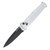 Piranha Bodyguard Out-the-Side Automatic Knife Black Coated  Sculpted Silver Aluminum