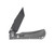 Toor Chasm XLT Folding Knife Stealth Gray 3.12 Inch Plain DLC Tanto 4
