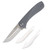 Outdoor Edge VX1 Spring-Assisted  Replaceable Blade Folding Knife (Cool Gray)