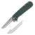 Outdoor Edge VX3 Spring-Assisted  Replaceable Blade Folding Knife (Green Micarta)