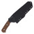 Wander Tactical Smilodon Fixed Blade Knife Raw D2 Blade Brown Micarta Handle