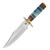 Frost Chipaway Cutlery Midnight Stream Fixed Blade Hunting Knife (Blue Smooth Bone)