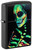Zippo Skeleton Woman Black Matte Lighter (Blacklight Reflective)