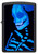 Zippo Skeleton Woman Black Matte Lighter (Blacklight Reflective)