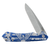 Case Kinzua Framelock Folding Knife (Stonewash Spear Point  Blue)