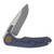 Curtiss Custom Knives F3 Large Framelock Folding Knife (Magnacut Slicer, Ball Mill Blue Titanium) CCKF3LSFBLBZBZ