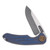 Curtiss Custom Knives F3 Large Framelock Folding Knife (Magnacut Slicer, Ball Mill Blue Titanium) CCKF3LSFBLBZBZ