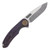 Curtiss Custom Knives F3 Large Framelock Folding Knife (Magnacut Slicer  Two-Tone Purple/Bronze)