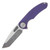 Curtiss Custom Knives F3 Large Spanto Folding Knife (Magnacut  Purple/ 2 Tone Titanium)