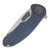 Curtiss Custom Knives F3 Medium Framelock Folding Knife (Magnacut Wharny  Frag Patterned Two-Tone Blue)