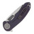 Curtiss Custom Knives F3 Medium Framelock Flipper Folding Knife (Magnacut Wharny  | Bronzed Plum Titanium) CCKF3MWFPLMZB
