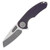 Curtiss Custom Knives F3 Medium Framelock Flipper Folding Knife (Magnacut Wharny  | Bronzed Plum Titanium) CCKF3MWFPLMZB