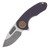 Curtiss Custom Knives F3 Compact Framelock Folding Knife (Magnacut Slicer  Purple/Root Beer Bronze)