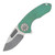 Curtiss Custom Knives F3 Compact Framelock Folding Knife (Magnacut Slicer  Green Titanium)