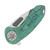 Curtiss Custom Knives F3 Compact Framelock Folding Knife (Magnacut Slicer, Green Titanium) CCKF3CSFGRNPOL