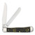 Case XX Yellow Smooth Bone with Engraved Roses Trapper Folding Knife CA12523R