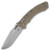 Microtech Amphibian RAM LOK Folding Knife 3.87in Plain Fluted Tan G-10