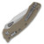 Microtech Amphibian RAM LOK Folding Knife 3.87in Plain Fluted Tan G-10
