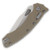 Microtech Amphibian RAM LOK Folding Knife 3.87in Plain Fluted Tan G-10