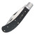 Rough Ryder Black Reserve Barehead Saddlehorn Folding Knife (Black Basketweave Pakkawood)