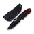 TOPS C.A.T. Fixed Blade Red Black Bullseye Plain Black Drop Point