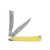 Rough Ryder Smooth Yellow Composition Razor Trapper Folding Knife