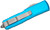 Microtech UTX-85 D/E OTF Partially Serrated Satin Automatic Turquoise Knife