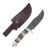 Frost Black Hills Skinner Fixed Knife Torched Bone 5in Plain Clip Point FRBKH220DTB