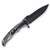 Frost Assisted Open Linerlock Folding Knife Grey Aluminum Handle PS Black SS Blade FRFC119GY