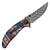 Frost Blue Skull Tribal Assisted Folder FRFC54BL