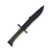 Frost Tac Xtreme Sawback Bowie OD Green Rubber Handle Black 3Cr13 Blade W/Sheath FRTX44B