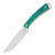 Hen & Rooster Small Hunter Fixed Knife Green Jigged Bone Handle Drop Point Blade HR5019AGB