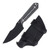Kizer Black Gray Micarta 3.875IN Plain Black D2 Harpoon with Sheath
