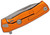 LionSteel ROK Framelock Folding Knife (Satin M390 Steel Blade | Orange Aluminum Handle)