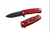 LionSteel ROK Monolithic Red 3.27in Plain Black Drop Point