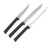 Rada Cutlery Cooking Essentials Gift Set with Black Plastic Handles and satin Finish Stainless Steel Blades Model G249