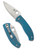 Spyderco Tenacious R.I.L. Blue Titanium 3.35in Plain Satin Drop Point