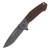 Blackjack Linerlock Folding Knife Brown 3.5in Plain Gray Drop Point