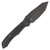 Microtech ANAX Front Flipper Framelock Folding Knife (Black DLC T/E | Black Titanium and Carbon Fiber)