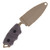 Halfbreed Blades Compact Clearance Knife Dark Earth 2.95in Plain FDE Spear Point 5