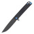 Medford M-48 Framelock Folding Knife (PVD S45VN | Black Handles | Blue Hardware)