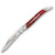Rough Ryder Large Toothpick Folding Knife Long Rifle Red Smooth Bone